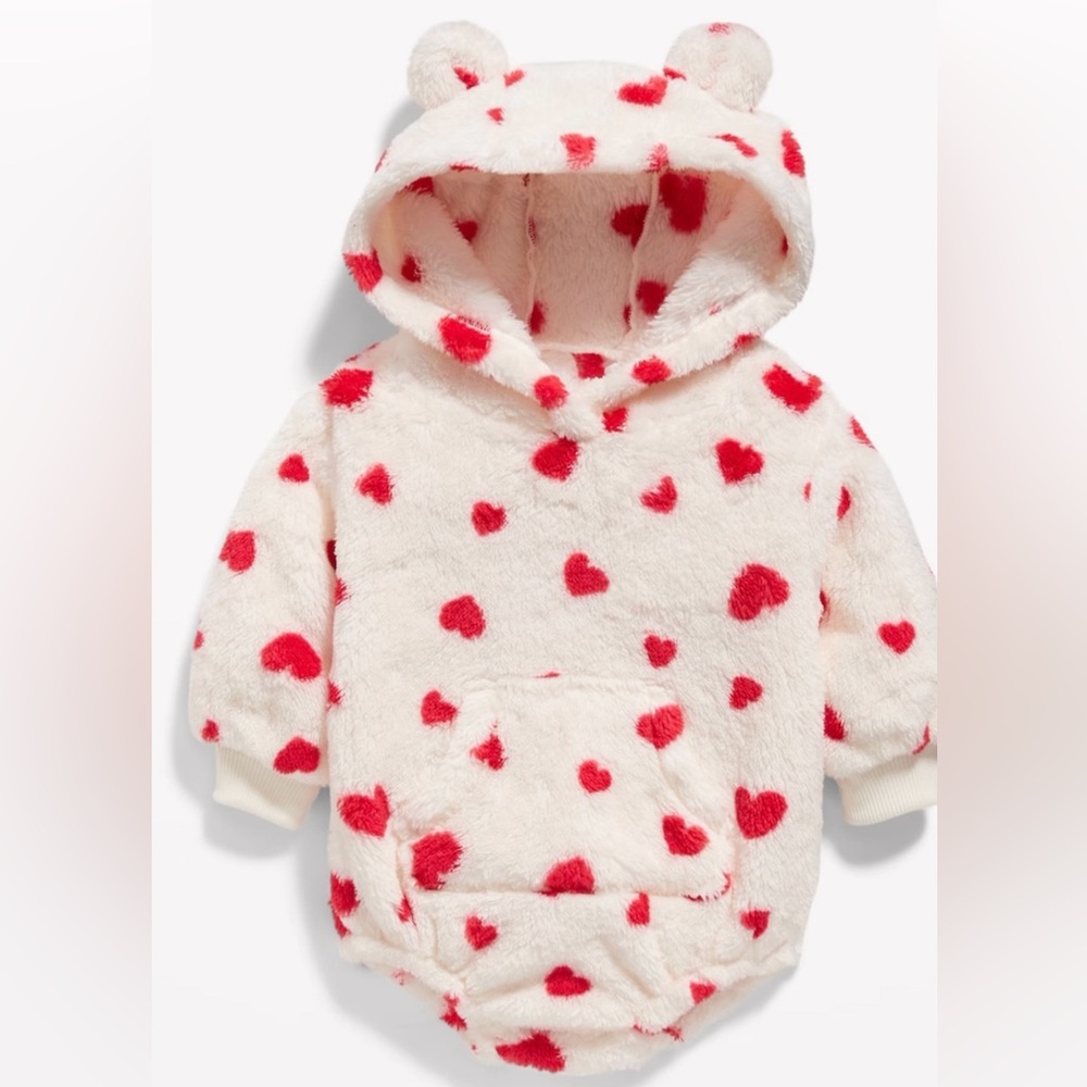 Old Navy Valentine Hearts ❤️  Bear Onesie Romper + Bonus